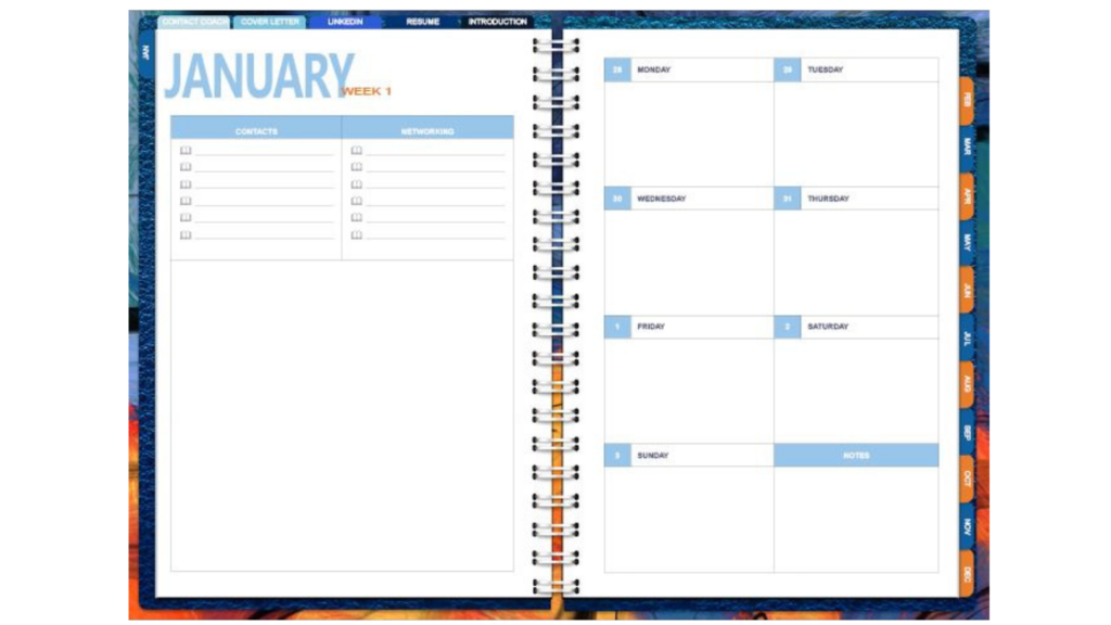 Weekly planner preview